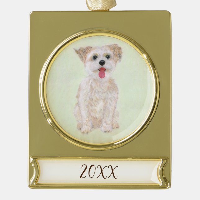 Morkie Dog  Metal Ornament (Front)