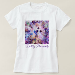 Morkie Dog Puppy Cute Bubbles Purple "T Shirt" T-Shirt