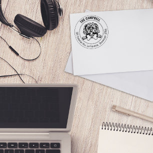 Morkie Dog Return Address Rubber Stamp