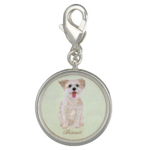 Morkie Dog Square Charm