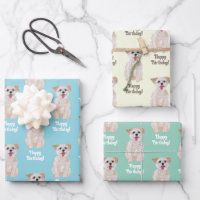 Morkie Dog Wrapping Paper Sheets Personalize