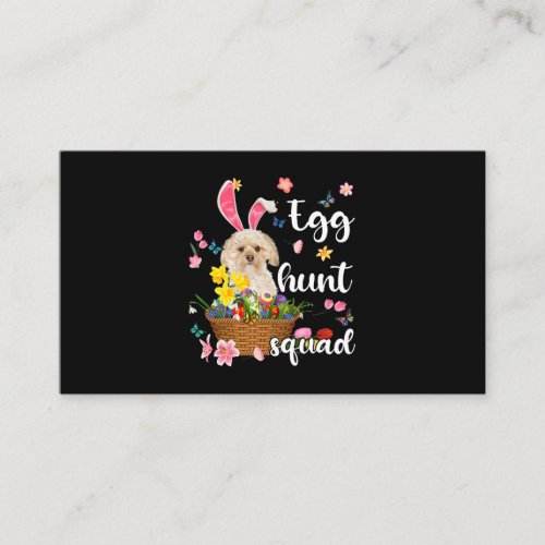 Morkie Happy Easter Day Easter Colorful Egg Hunt Business Card