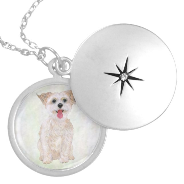Morkie Locket Necklace (Front)