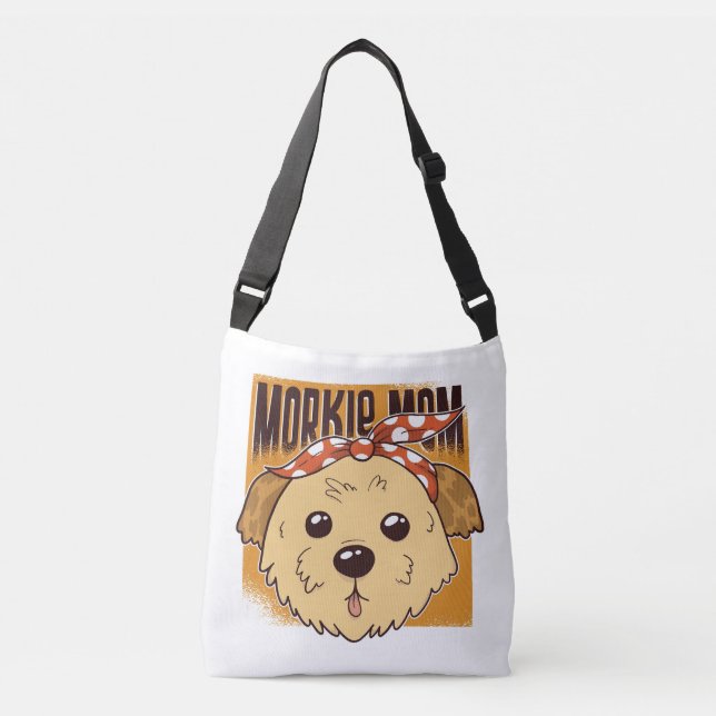 Morkie Mom Design Crossbody Bag (Front)