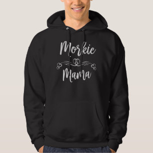 Morkie Mom  Funny Dog Lover Fitted Hoodie