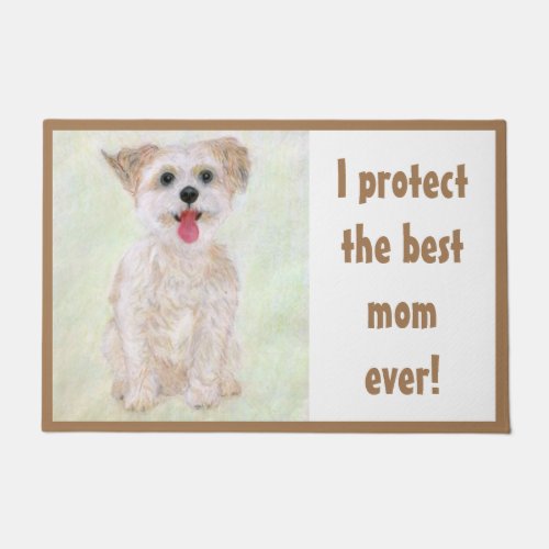 Morkie Mothers Guard Dog Doormat Large