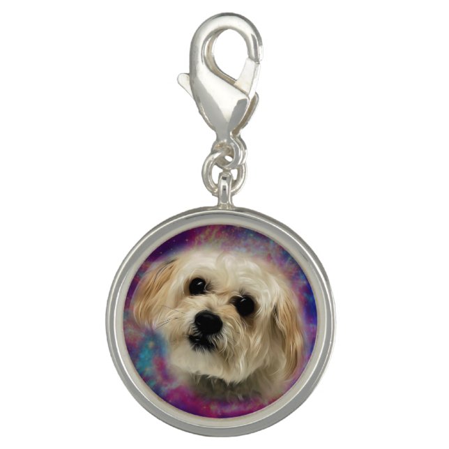 Morkie Puppy Dog Cute Bracelet Charm (Front)