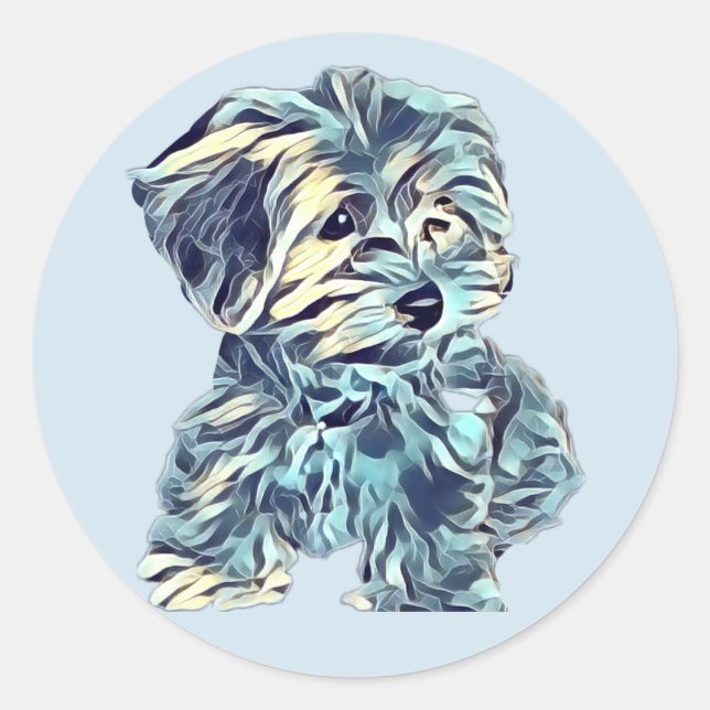 Morkie Puppy Sticker (Front)