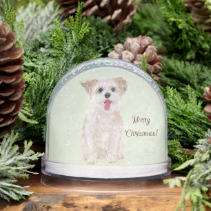 Morkie Snow Globe