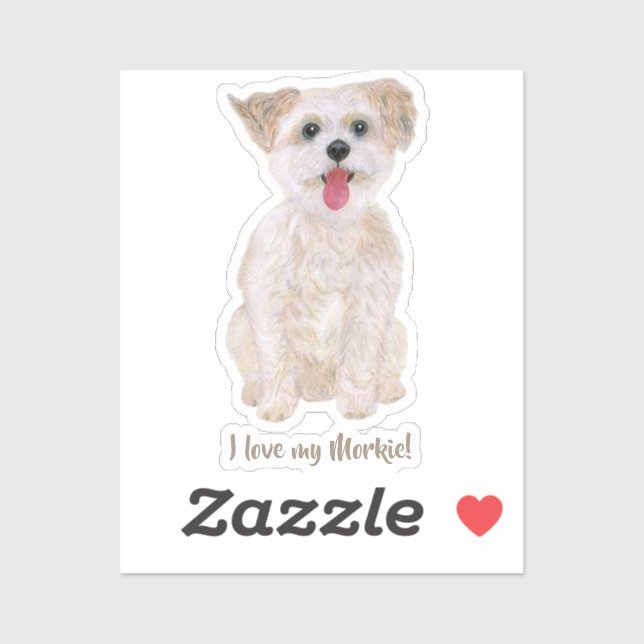 Morkie Tattoo Personalized Sticker (Sheet)
