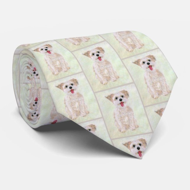 Morkie Tiled Necktie (Rolled)