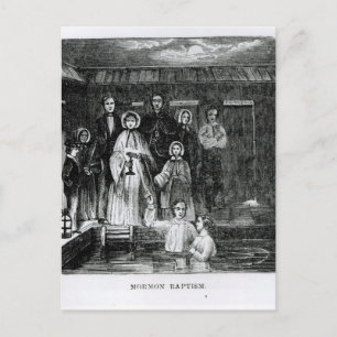 Mormon Baptism Postcard