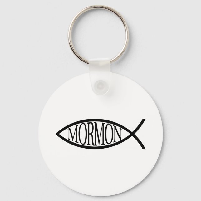 Mormon Fish Keychain (Front)