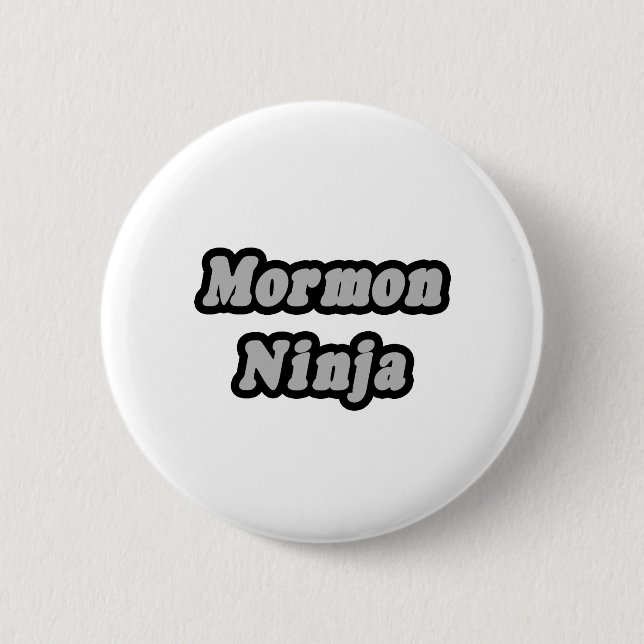 Mormon Ninja Pinback Button (Front)