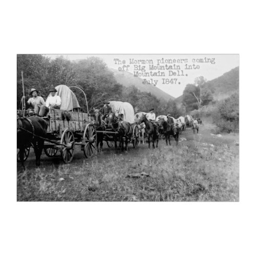 Mormon Pioneers Entering Salt Lake City Acrylic Print