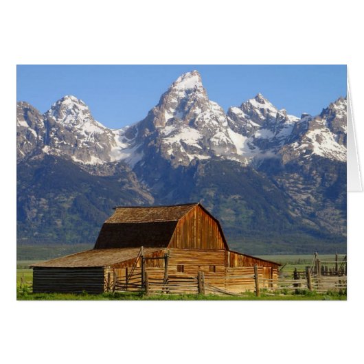 Mormon Row Barn with Teton Range Cards (Front Horizontal)