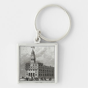 Mormon Temple at Salt Lake, 1854 Keychain