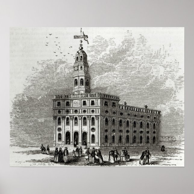 Mormon Temple at Salt Lake, 1854 Poster (Front)