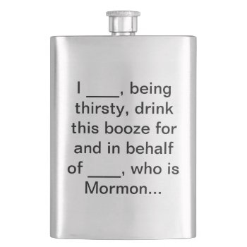 Mormon Temple Flask by flyart at Zazzle