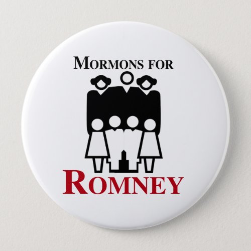 Mormons for Romneypng Pinback Button