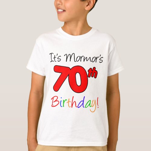 Mormors 70th Birthday Swedish Grandmother T_Shirt