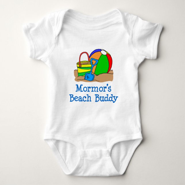 Mormor's Beach Buddy Baby Bodysuit (Front)