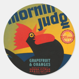 Mornin Judge Grapefruit and Oranges Classic Round Sticker