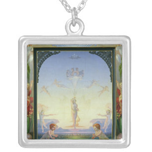 Morning, 1808 silver plated necklace