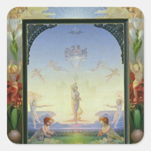 Morning, 1808 square sticker