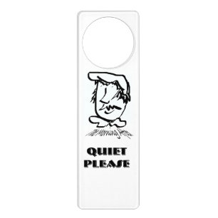 Morning After Face Quiet Please Acrylic  Door Hanger