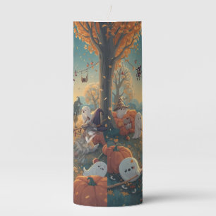 Morning After Halloween - A Ghostly Clean-Up Tale Pillar Candle