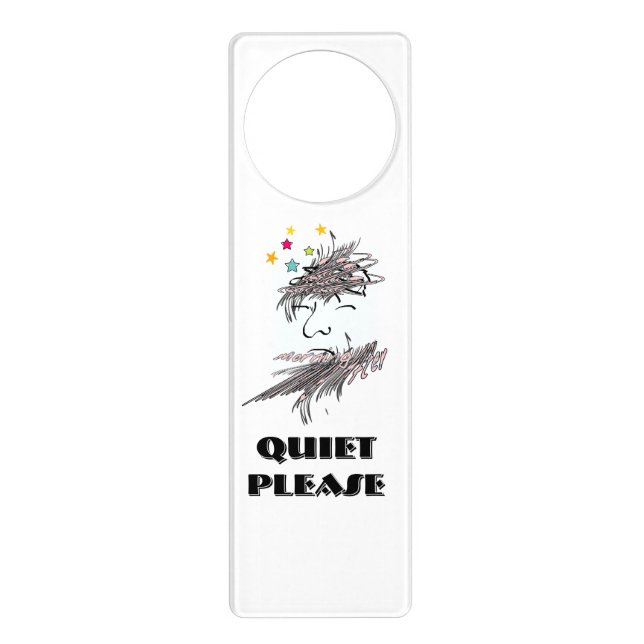 Morning After Quiet Please Acrylic  Door Hanger (Front)
