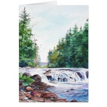 'morning At Buttermilk Falls' Greeting/note Card by lmountz1935 at Zazzle