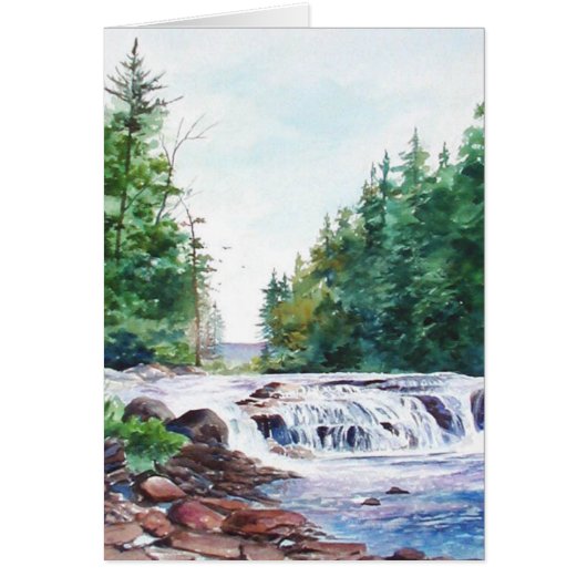 'Morning at Buttermilk Falls' greeting/note card (Front)