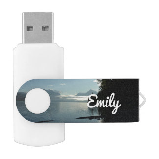 Morning at Lake McDonald in Glacier National Park Flash Drive