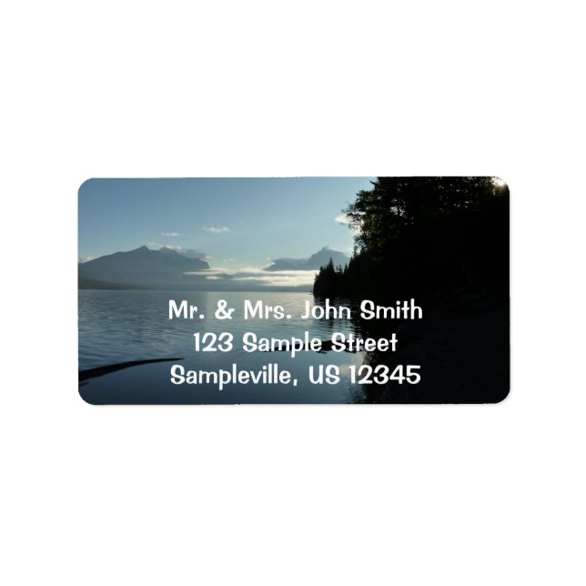 Morning at Lake McDonald in Glacier National Park Label (Front)