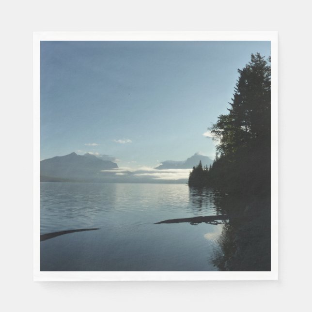 Morning at Lake McDonald in Glacier National Park Napkins (Front)