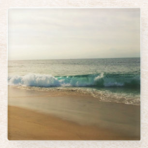 Morning at the Wedge, California Glass Coaster