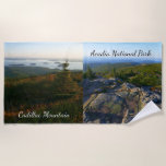 Morning atop Cadillac Mountain at Acadia Beach Towel