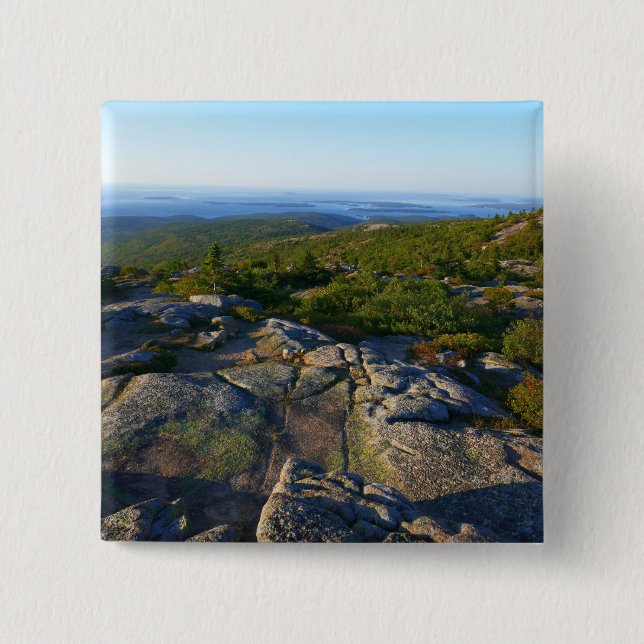 Morning atop Cadillac Mountain at Acadia Button (Front)