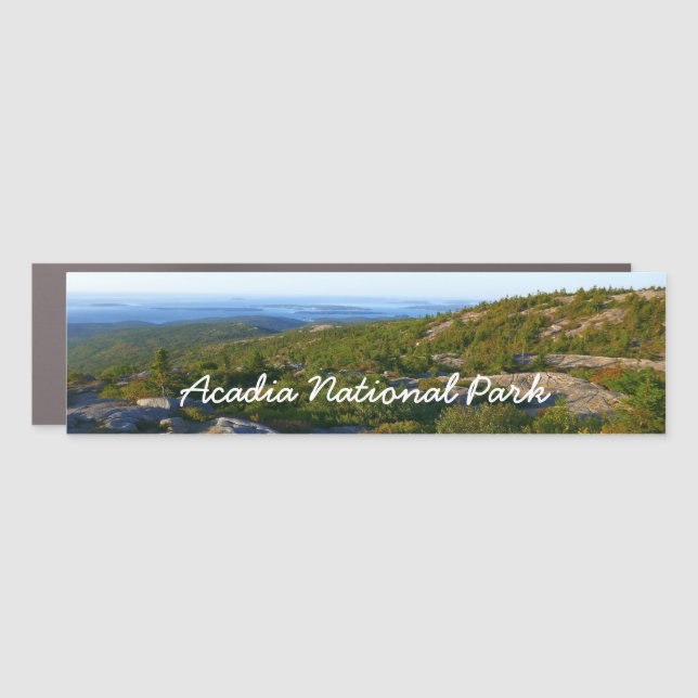 Morning atop Cadillac Mountain at Acadia Car Magnet (Front)