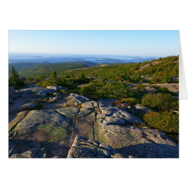 Morning atop Cadillac Mountain at Acadia Card (Front Horizontal)
