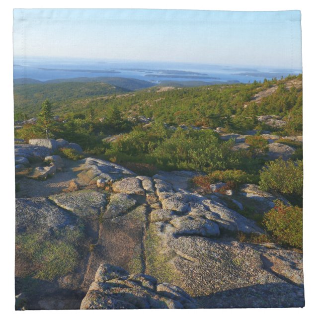 Morning atop Cadillac Mountain at Acadia Cloth Napkin (Front)
