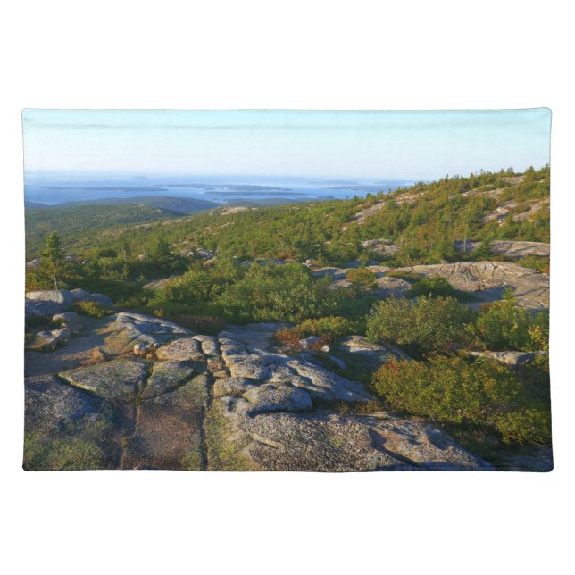 Morning atop Cadillac Mountain at Acadia Cloth Placemat (Front)