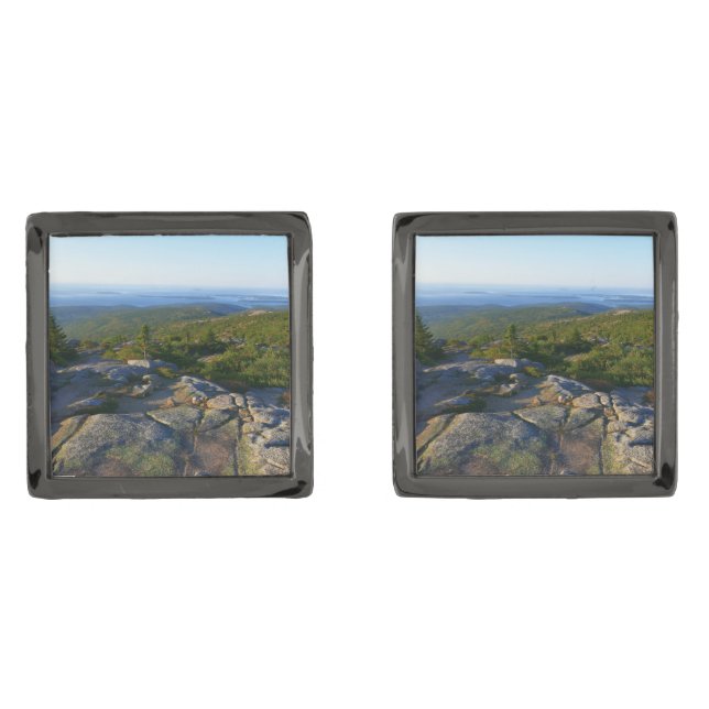 Morning atop Cadillac Mountain at Acadia Cufflinks (Front)