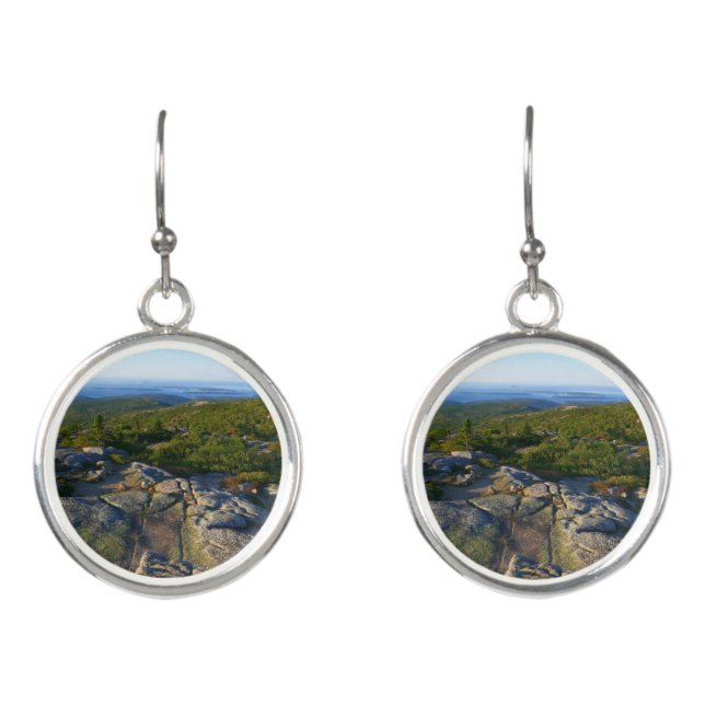 Morning atop Cadillac Mountain at Acadia Earrings (Front)