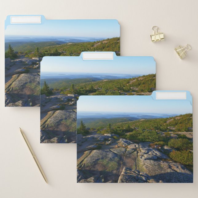Morning atop Cadillac Mountain at Acadia File Folder (Set)
