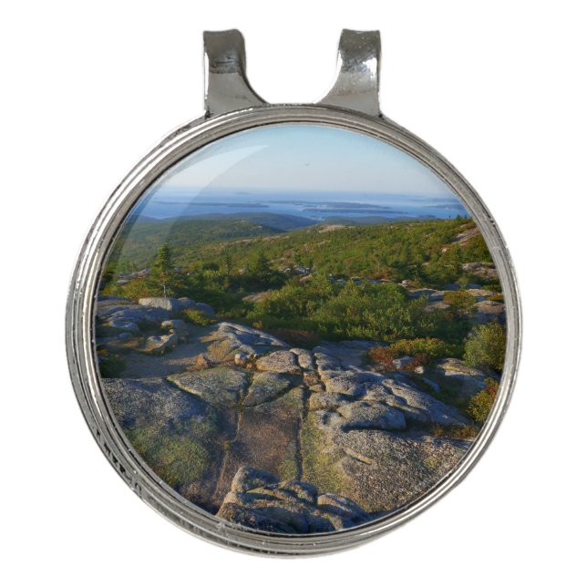 Morning atop Cadillac Mountain at Acadia Golf Hat Clip (Front)