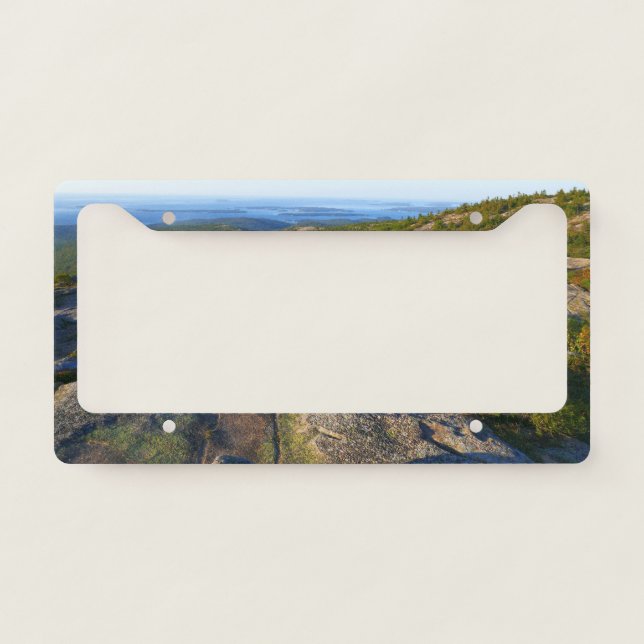 Morning atop Cadillac Mountain at Acadia License Plate Frame (Front)