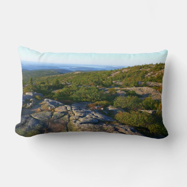 Morning atop Cadillac Mountain at Acadia Lumbar Pillow (Front)